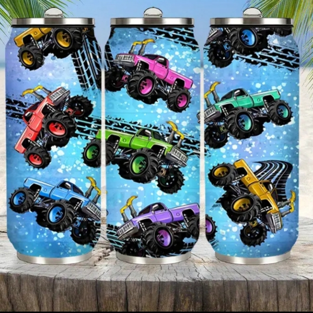 Monster Truck Tumbler 17 Oz (1 Tumbler)